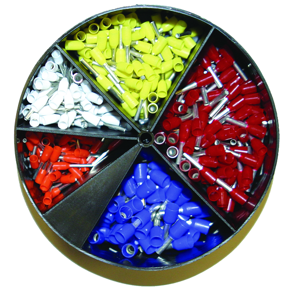 Endehylsesett ass 0,5-2,5mm² Isolerte assortert