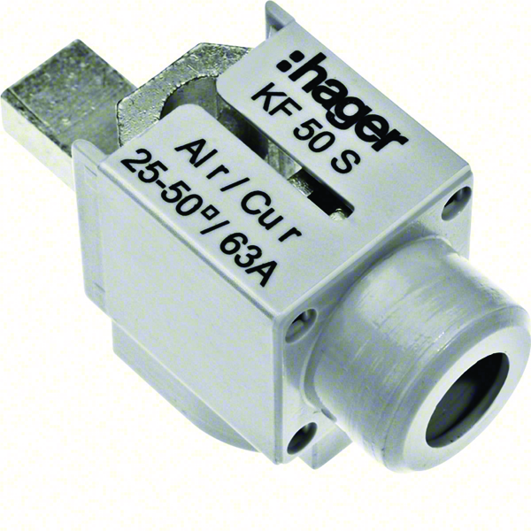 TILKOBLINGSKLEMME 63A AL/ CU LEDER 50MM2 1-POL ISOLERT