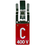 GRUPPENR.SKILT KL45-C RØD/HVIT, 400V