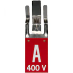 GRUPPENR.SKILT KL45-A RØD/HVIT, 400V
