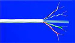 1X4PAR KAT6 U/UTP PVC HVIT 305M