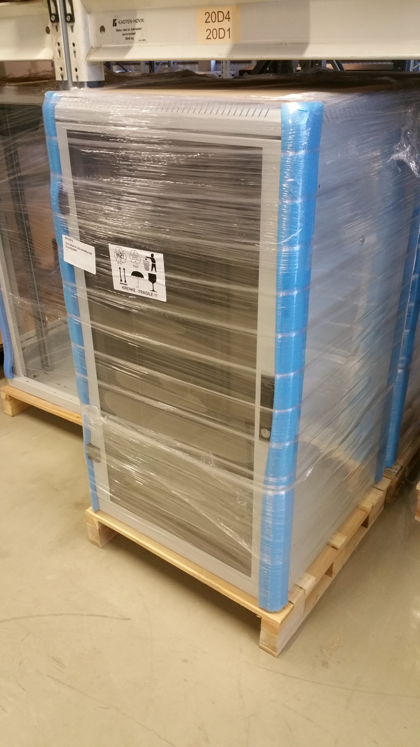 GULV-/VEGGRACK 60X60X100/20U M/GLASSDØR SUPERACK