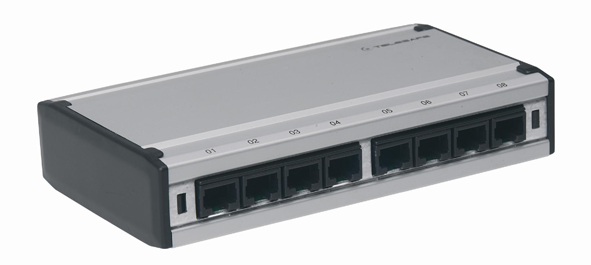 PATCHBOKS 8XRJ45 STP C6 ALUMINIUM TELESAFE