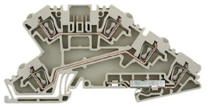 weidmüller Installasjonsklemme 2.5 mm², push-in, beige, nøytral-pe