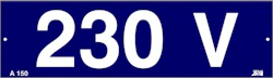 VARSELSKILT AL "230V" A150 A 150