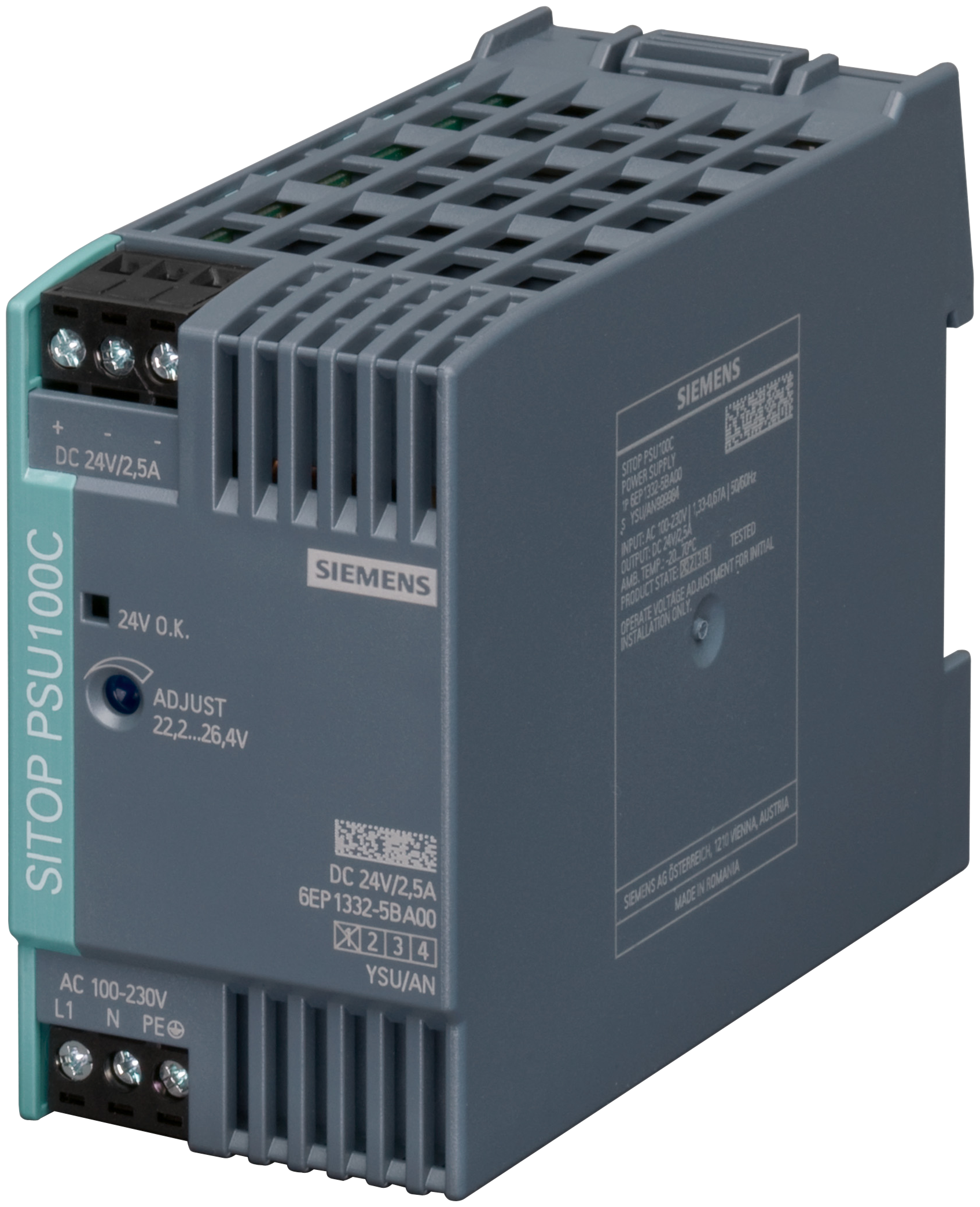 SITOP PSU100C 24V DC/2.5A 6EP1332-5BA00