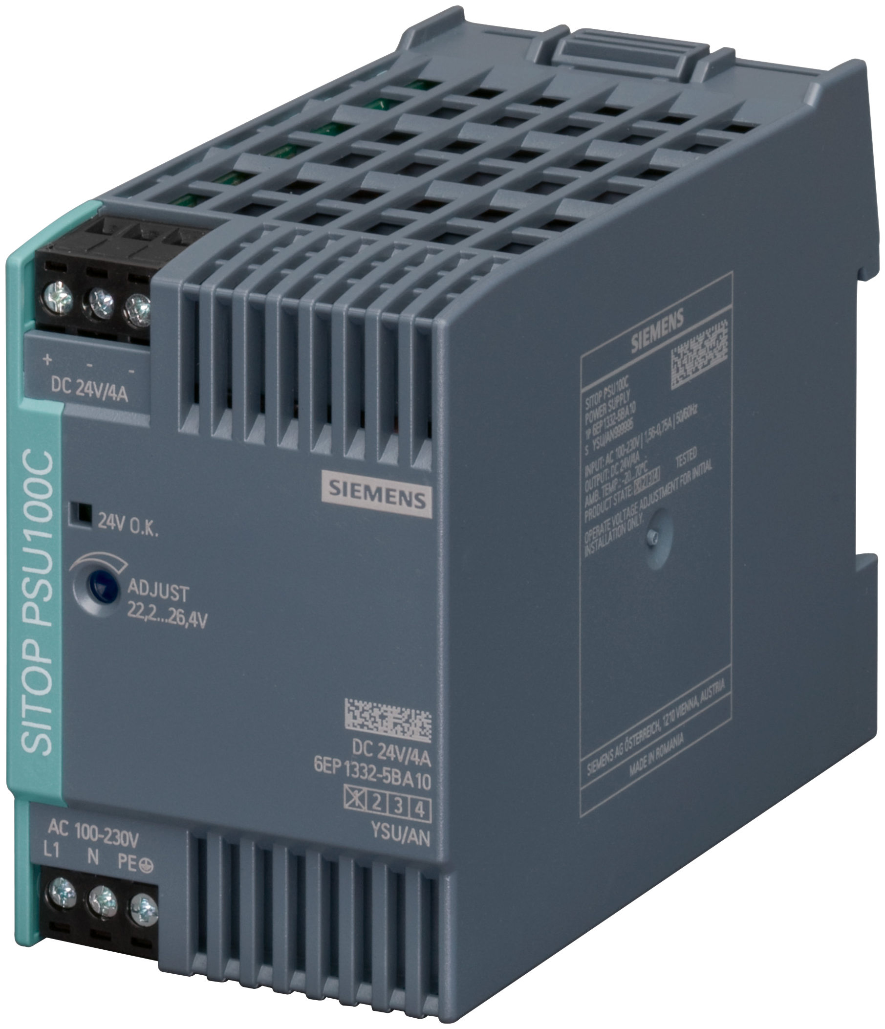 SITOP PSU100C 24V DC/4A 6EP1332-5BA10