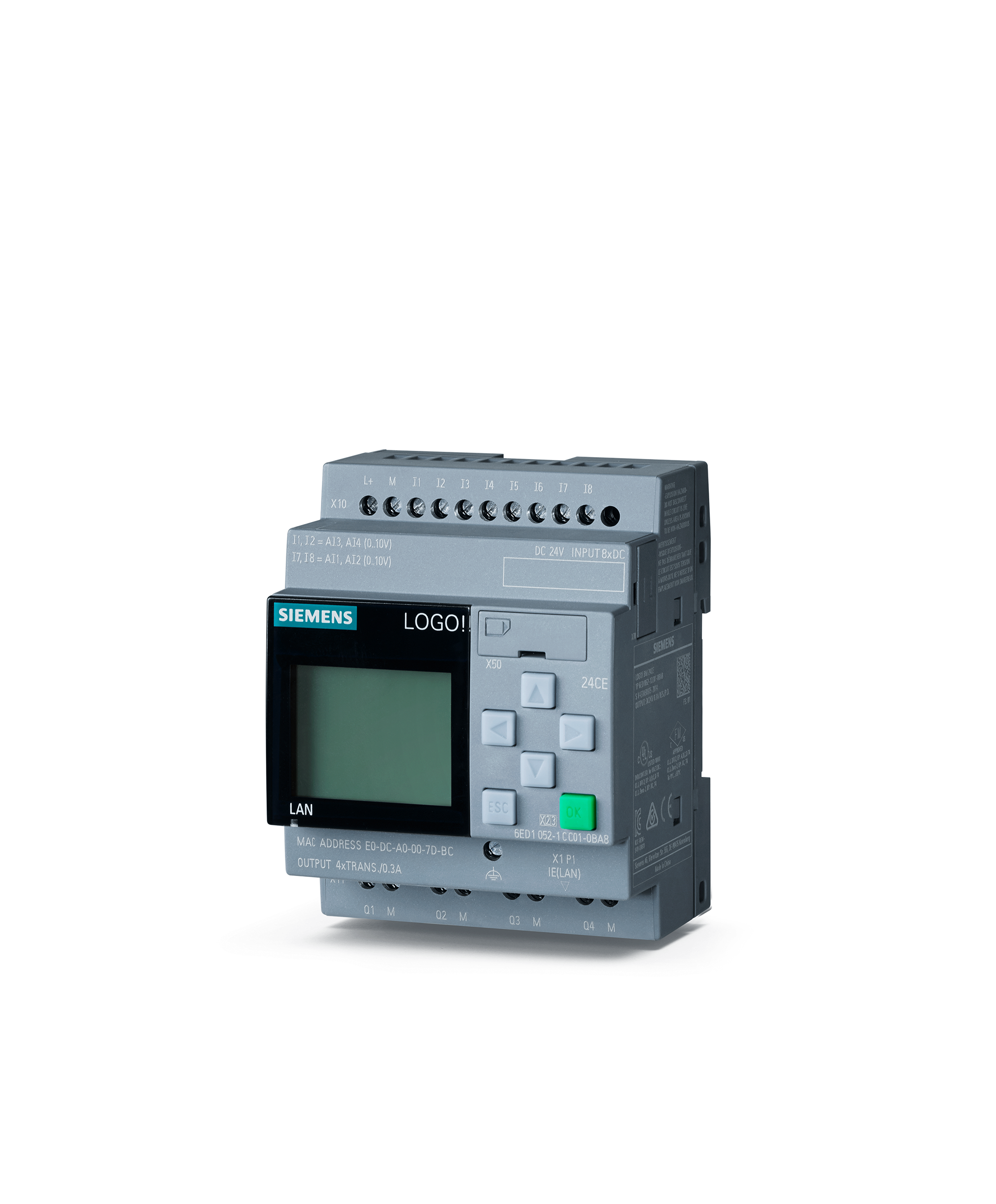 siemens Logo! 24ce,  24v/24v/24v 6ed1052-1cc01-0ba8 as
