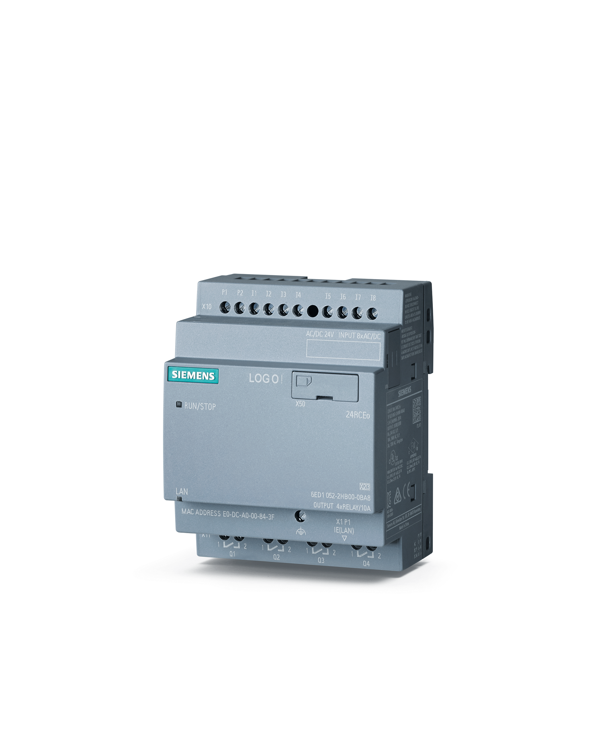 siemens Logo! 24rco, 24v ac/24v dc/rly 6ed1052-2hb00-0ba8 as