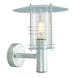 norlys Stockholm 280 galvanisert vegglampe / utelampe
