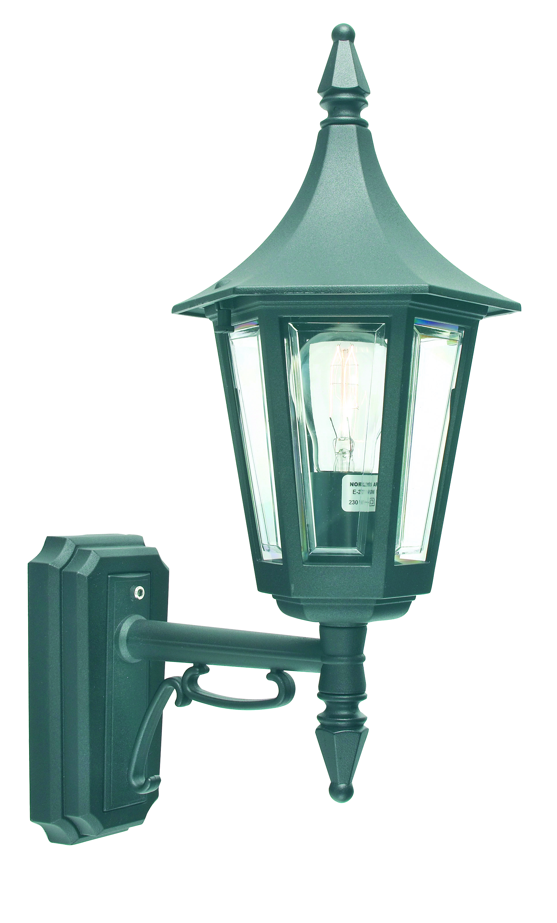 norlys Rimini 259 sort vegglampe / utelampe