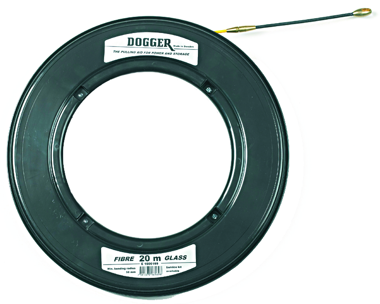 castor Trekkefjær glassfiber i kasset 20m/3mm