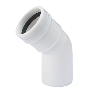 wavin Alkūnė ht/pp d40x45°, spalva - balta