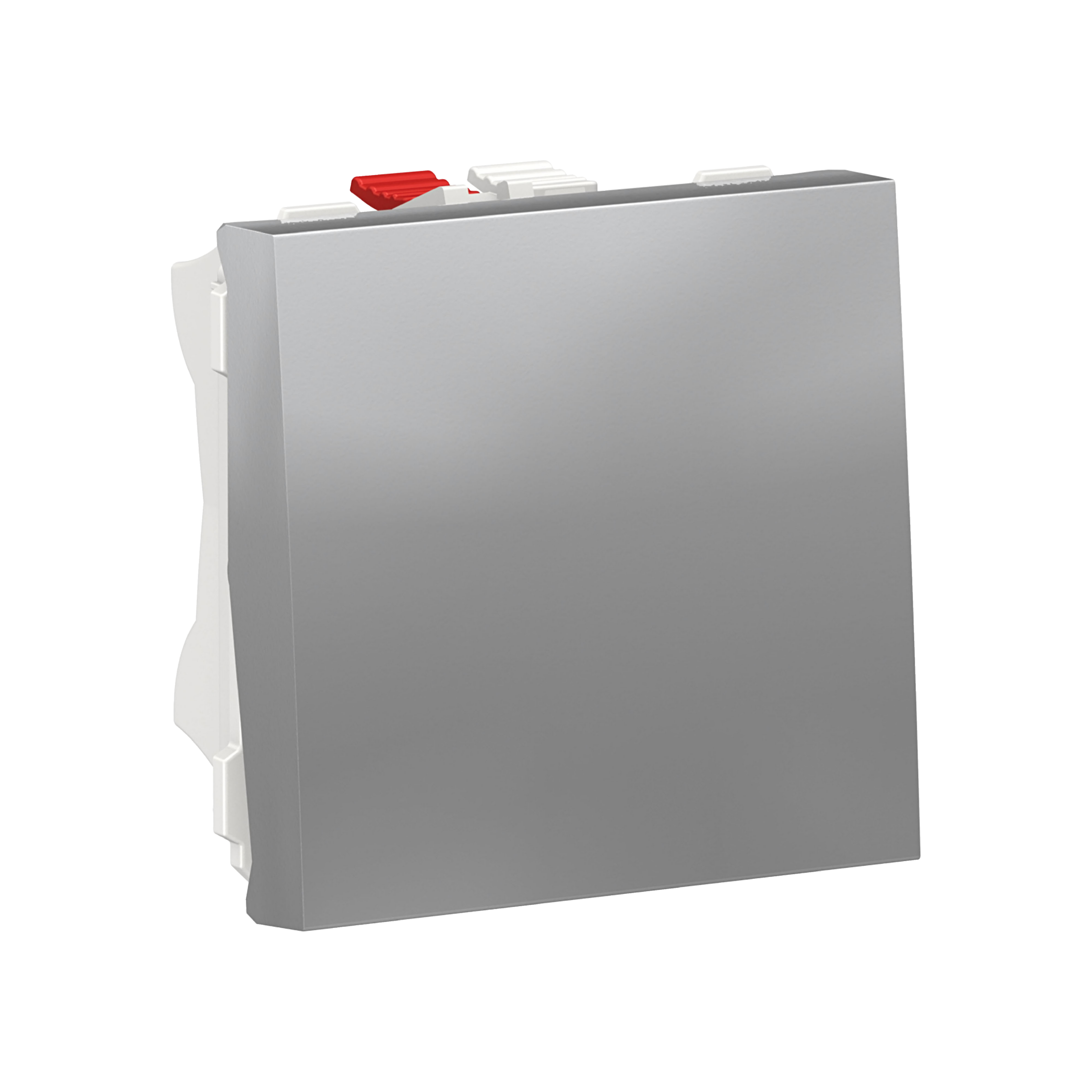 6/1 ENDEVENDER, 2 MODUL, ALU HURTIGKL, 10A, IP21D, IK04