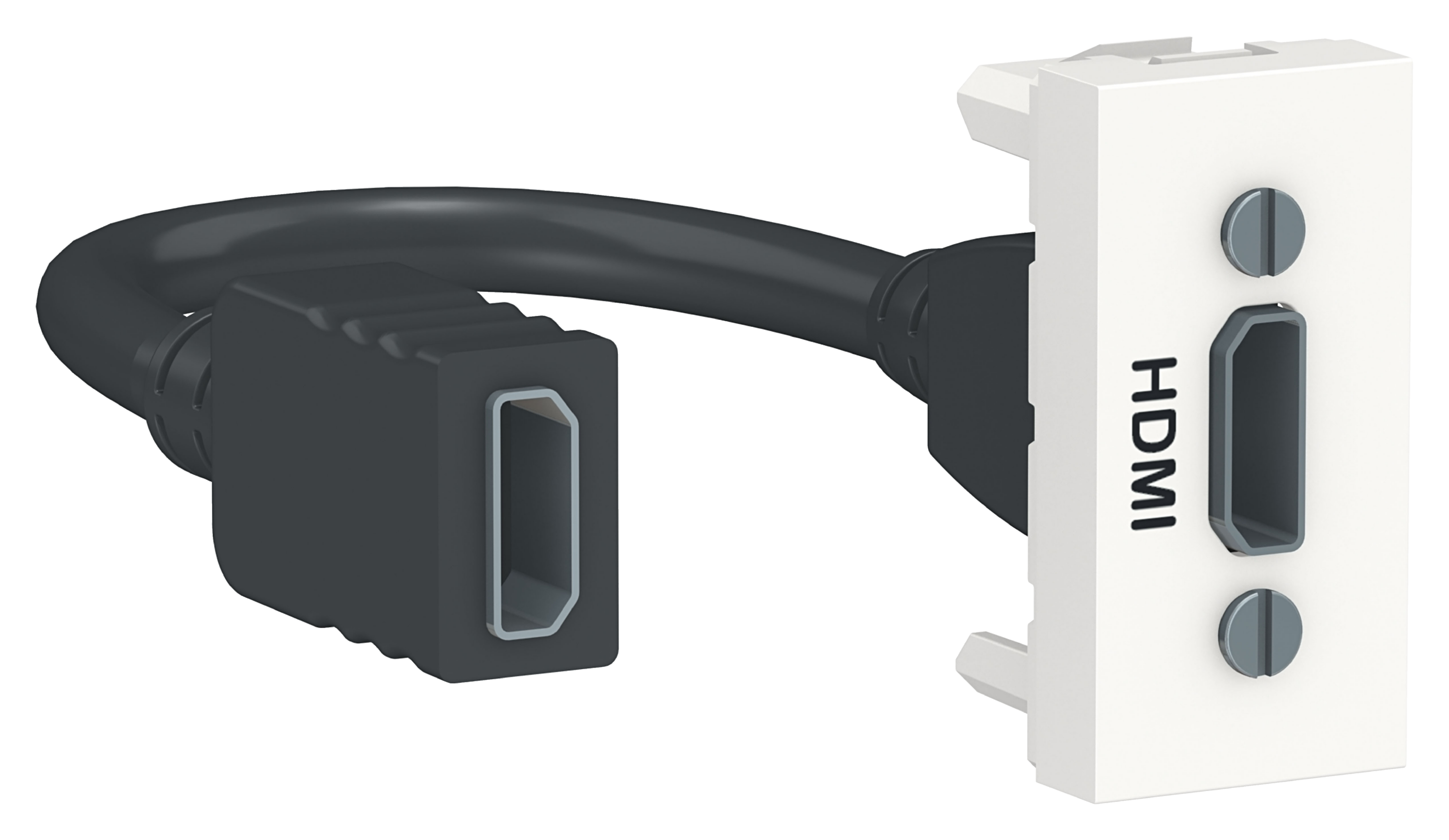 HDMI HVIT 1 MODUL