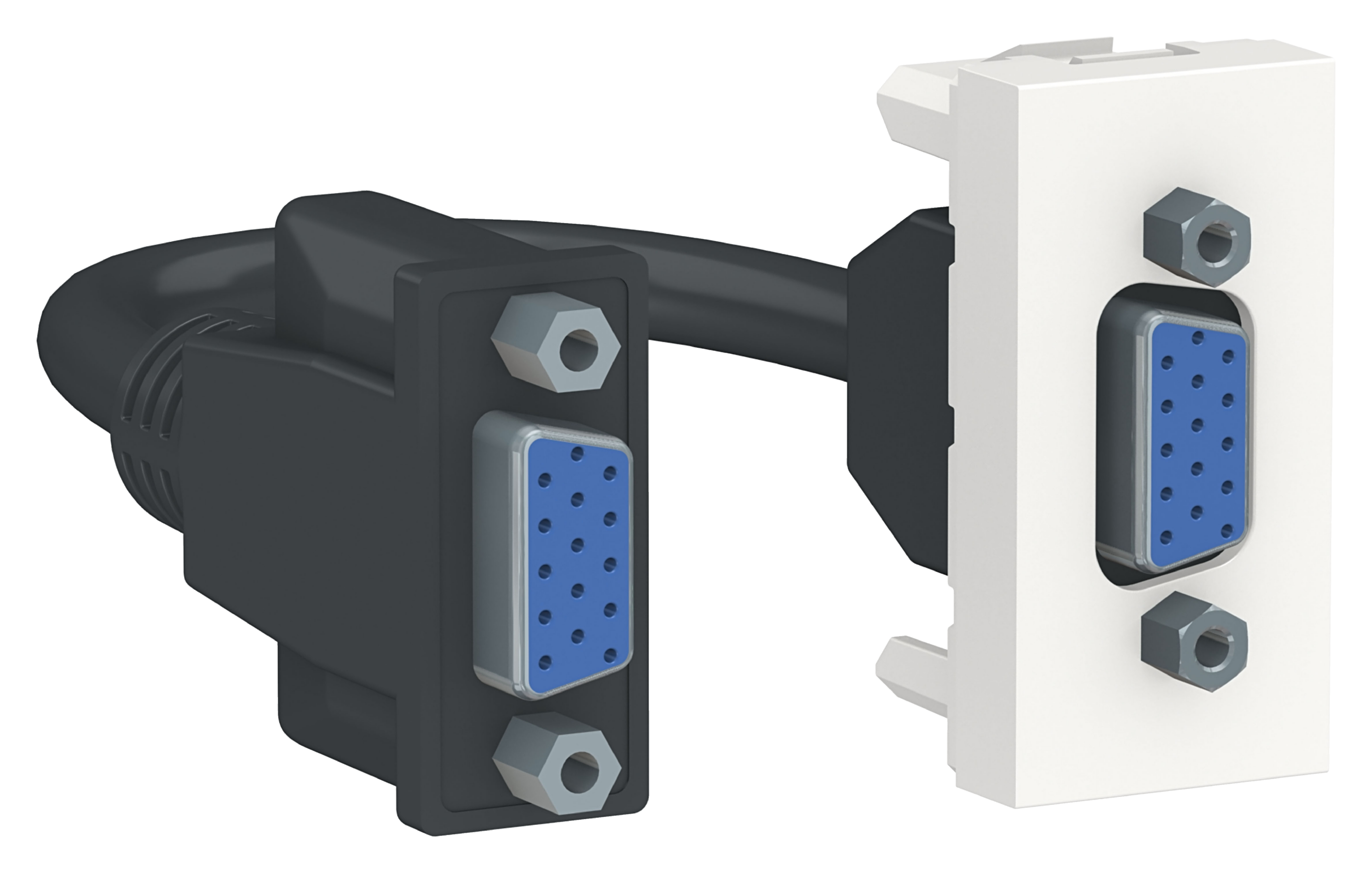 VGA MODUL - HVIT IK02 - HØYGLANS SETT À 10 STK