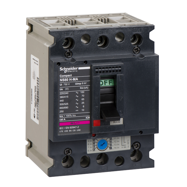 COMPACT NS80HMA 3P3T 50A 28101 | Motorbeskyttelse brytere > 63A ...