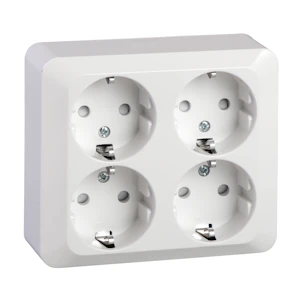 schneider electric Vägguttag exxact 4-del yta diy