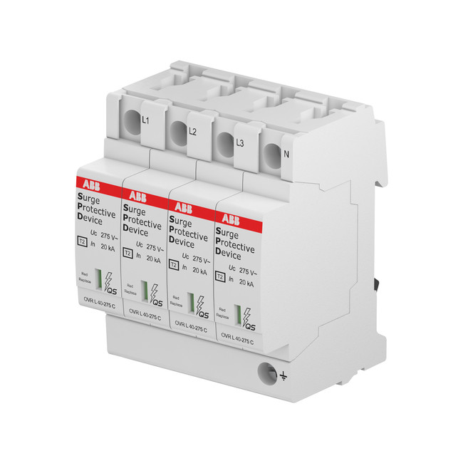 abb Överspänningsskydd fastigh ovr t2 4-polig plug-in