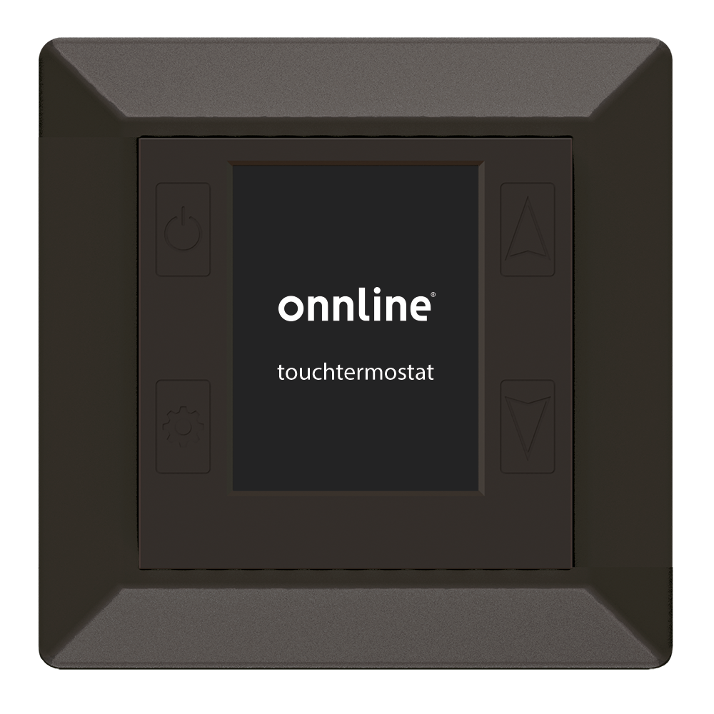 Onnline termostat med touch 2300VA 2Pol sort