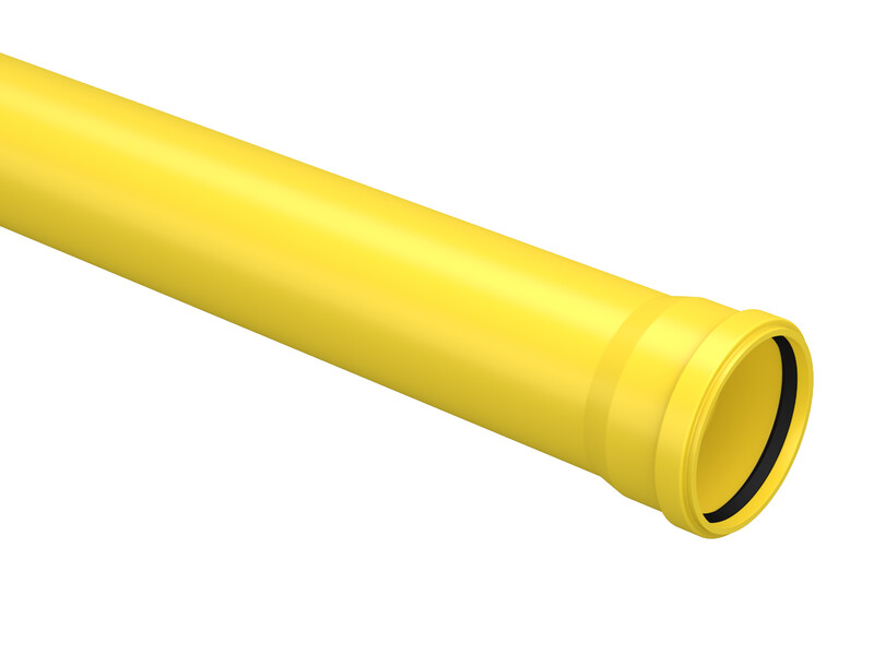 uponor Opto cable ducting pipe 200x5,9 sn8 yellow 6m pvc