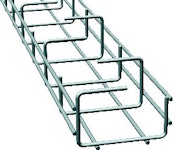 WIRE MESH CABLE TRAY DEFEM 120/75 ACID-PROOF Z-PROFILE