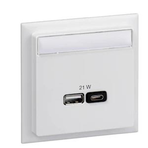 schneider electric Cyb usb a+c 21w pd pps hvit