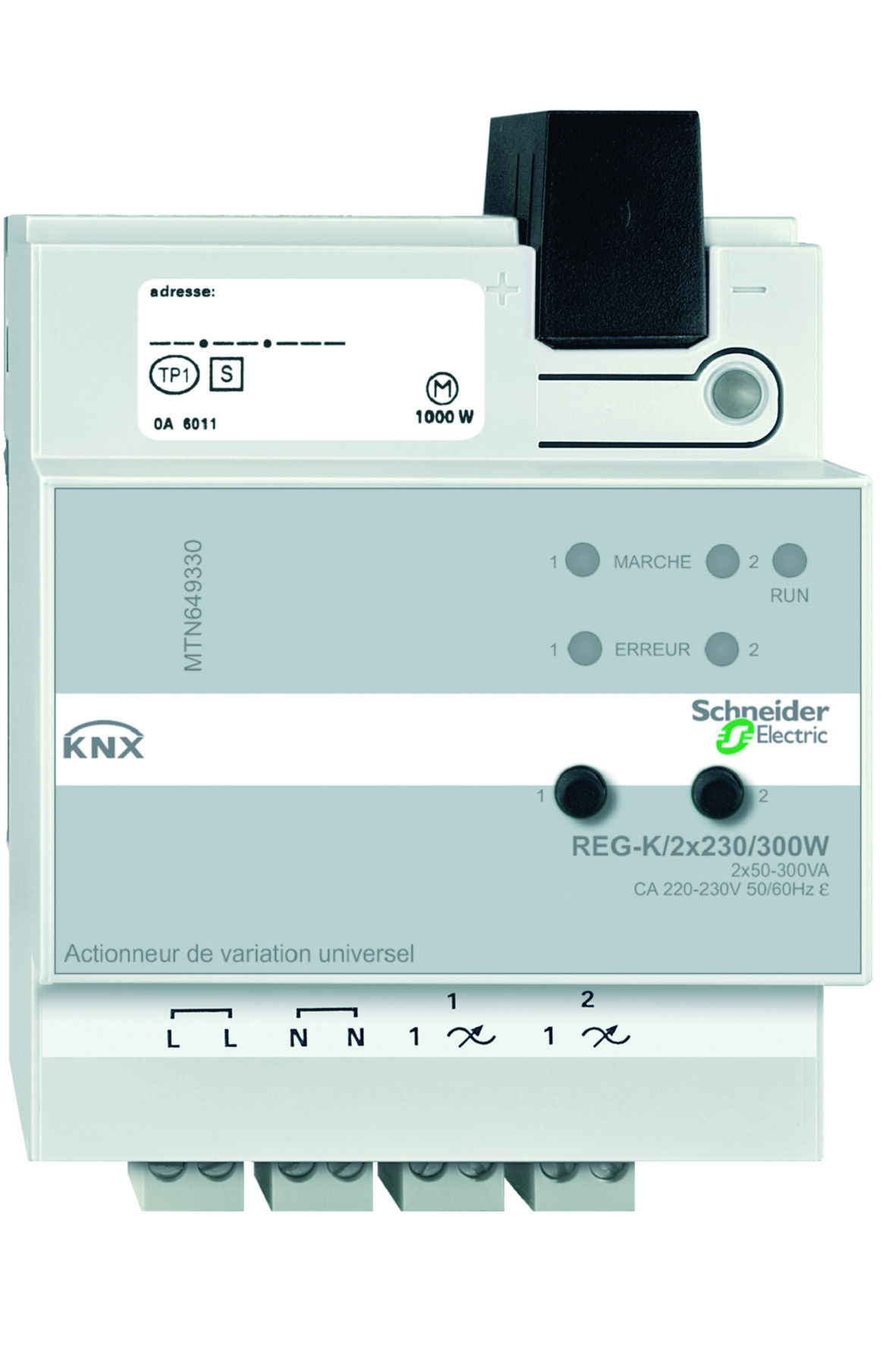 schneider electric Dimmer knx uni.dim.act./2x230/300w