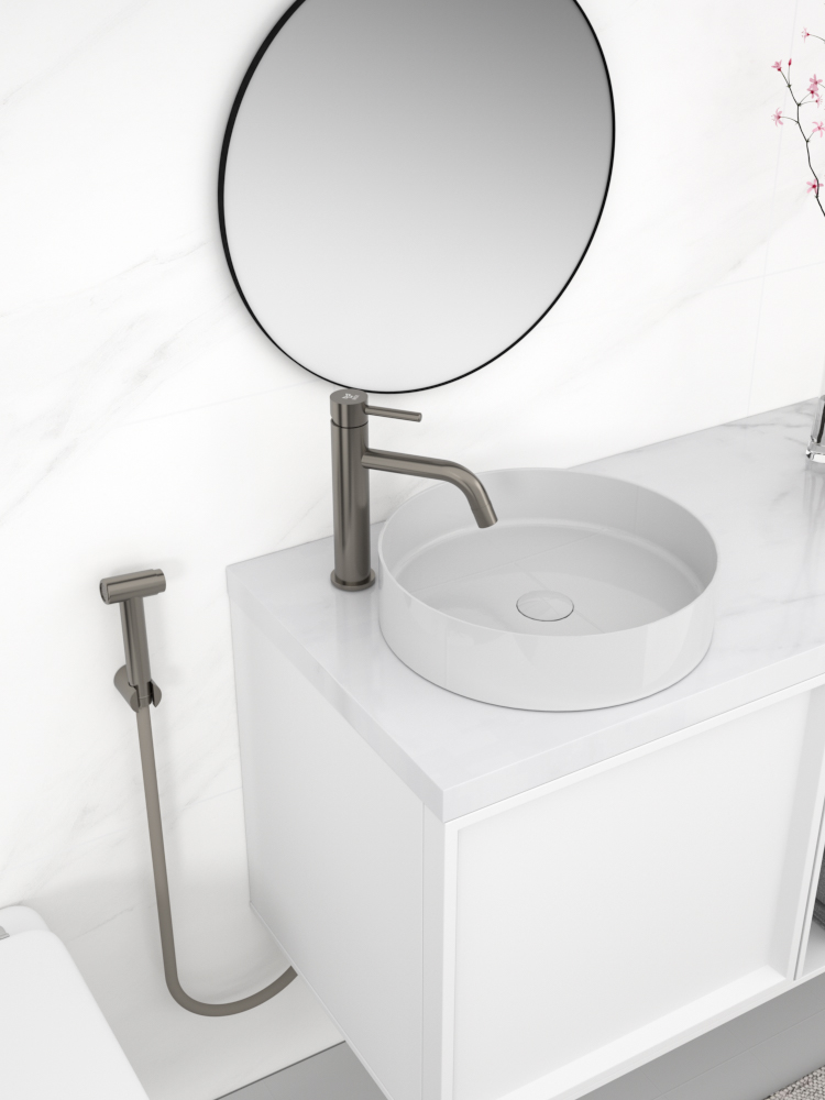 tammiholma Tvättställblandare inox a1 bidé gun metal
