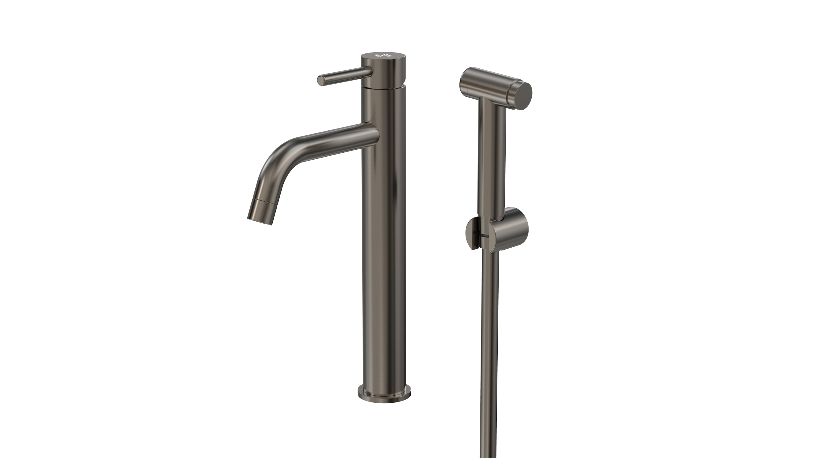 tammiholma Tvättställblandare inox q1 hög bidé gun metal