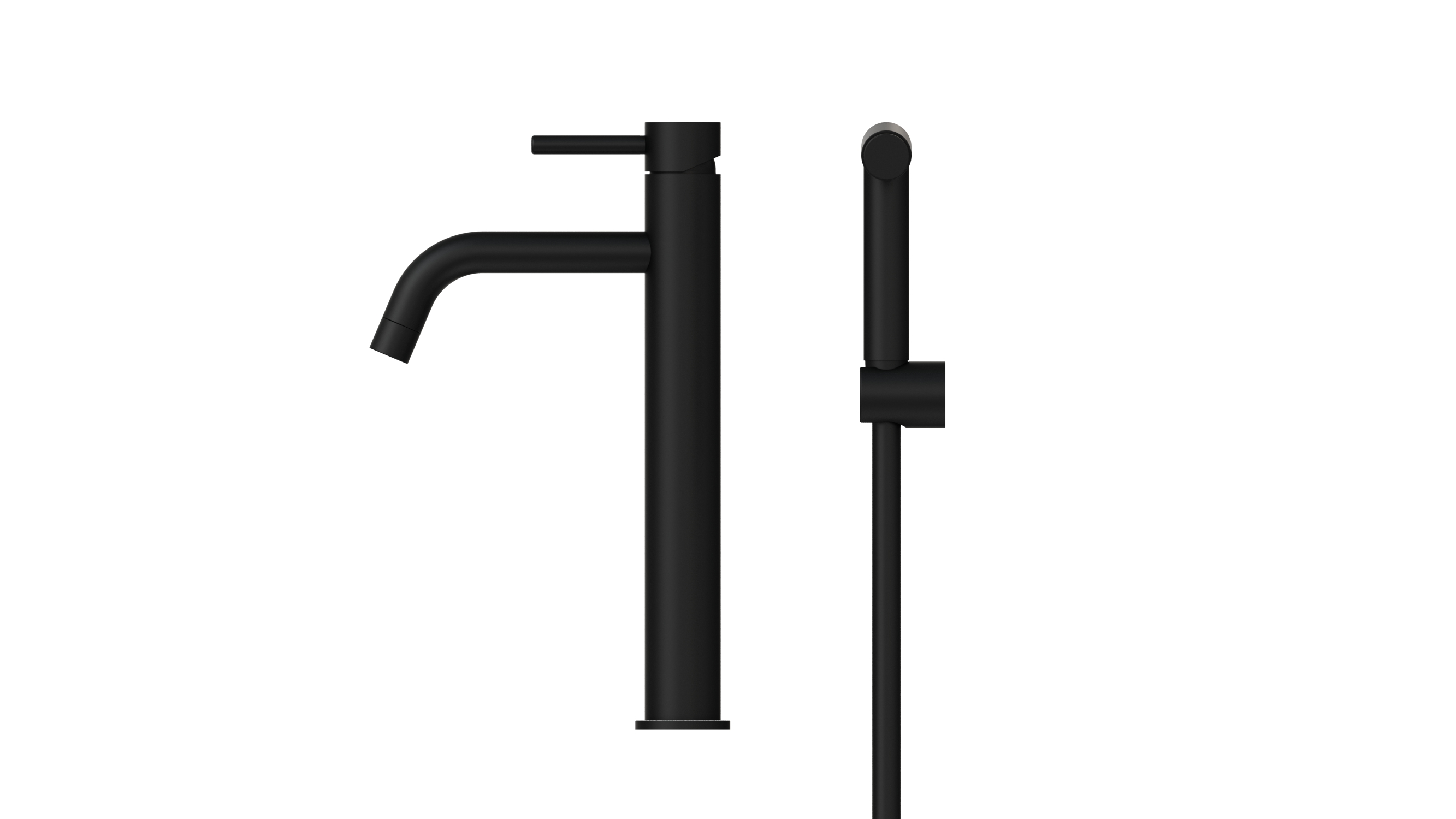 BASIN FAUCET INOX Q1 TALL BIDET MATT BLACK