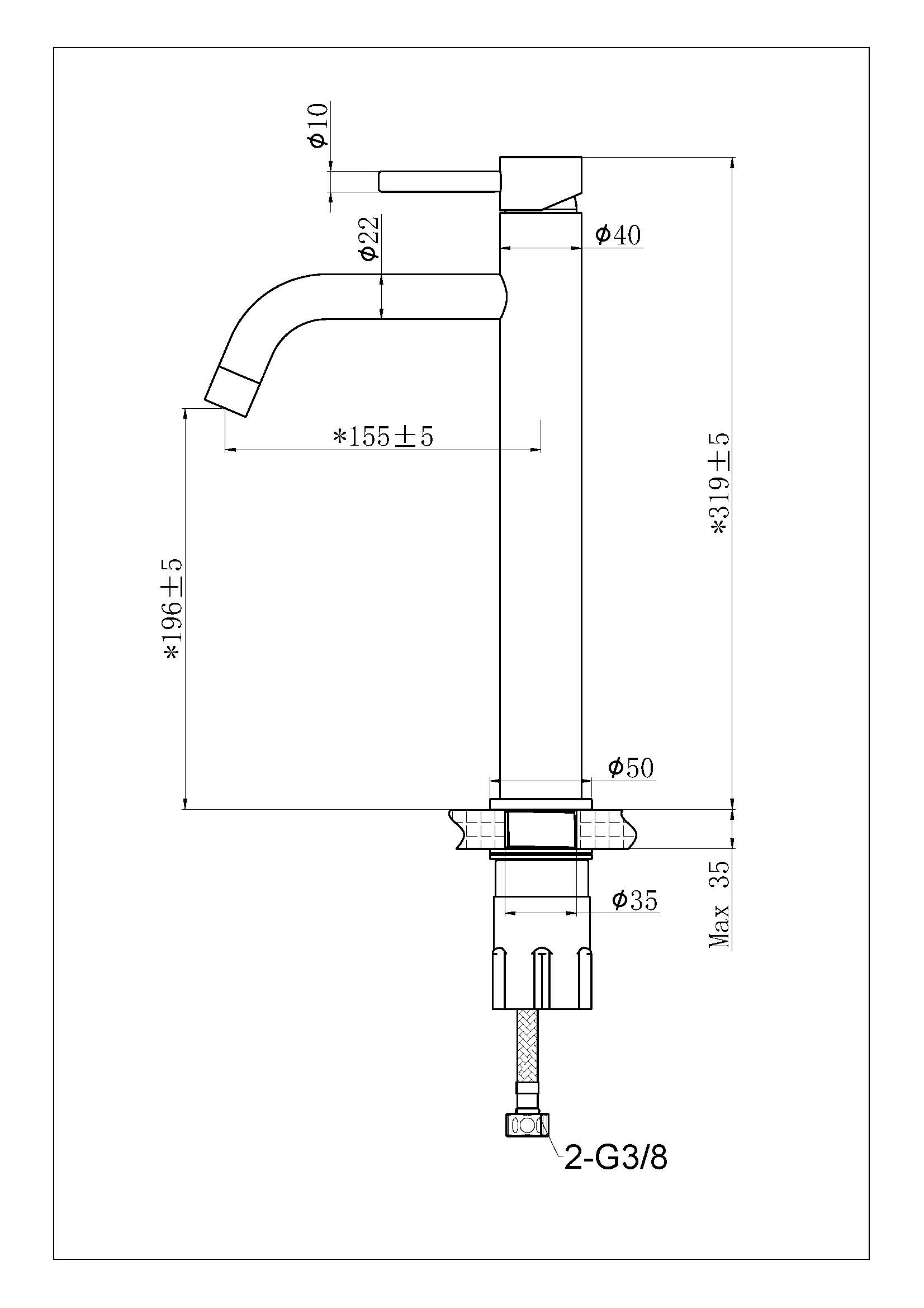 tammiholma Basin faucet inox q1 tall brushed