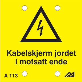Kabelskjerm jordet i motsatt ende