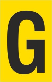 Bokstav G, Selvklebende folie, 17x27mm