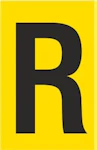Bokstav R, Selvklebende folie, 17x27mm