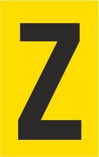 Bokstav Z, Selvklebende folie, 17x27mm
