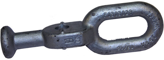 Kulebolt m/ ovalt øye twisted 230 kN