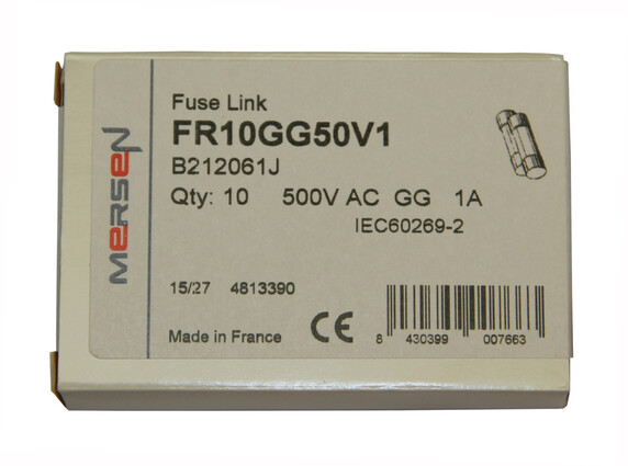 Sikring cartridge 1A 10,3x38mm