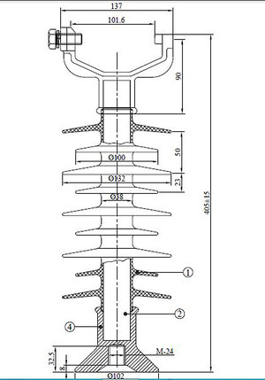 Linje støtteisolator 24kV VT