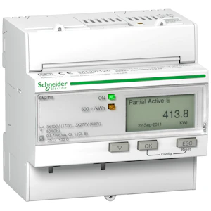 schneider electric Iem3110 kwh 63a dir.pulsutg. 2p/3p/3p+n kwh mål direkte 63a