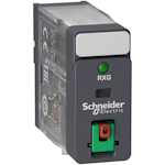 RXG pluggrelé m/ testknapp+LED 1 C/O 10A med 230VAC forsyning
