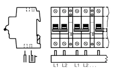 BUSBAR S200 2-POLIG 48 MODUULIA