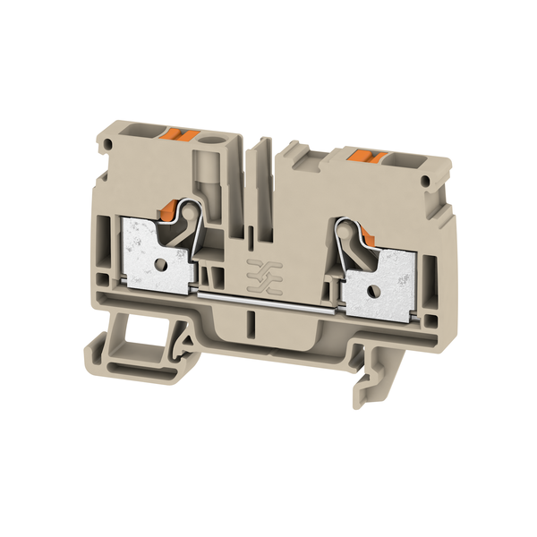 weidmüller Gjennomgangsklemme 6 mm², push-in, beige