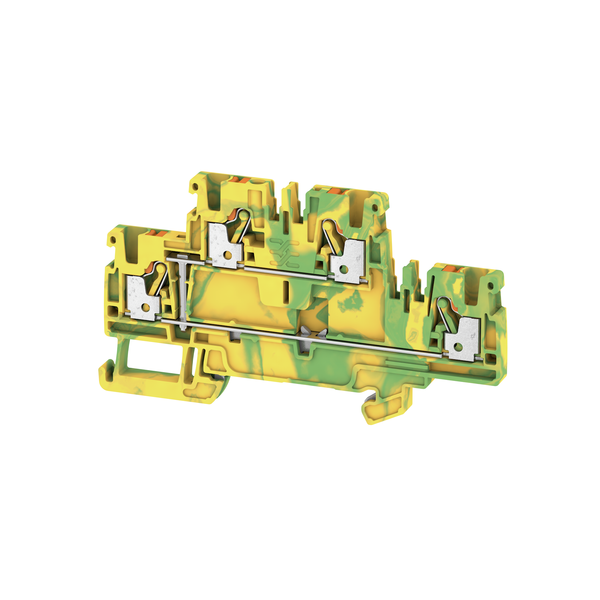weidmüller Jordklemme 2,5 mm², 2+2 push-in, gul/grønn