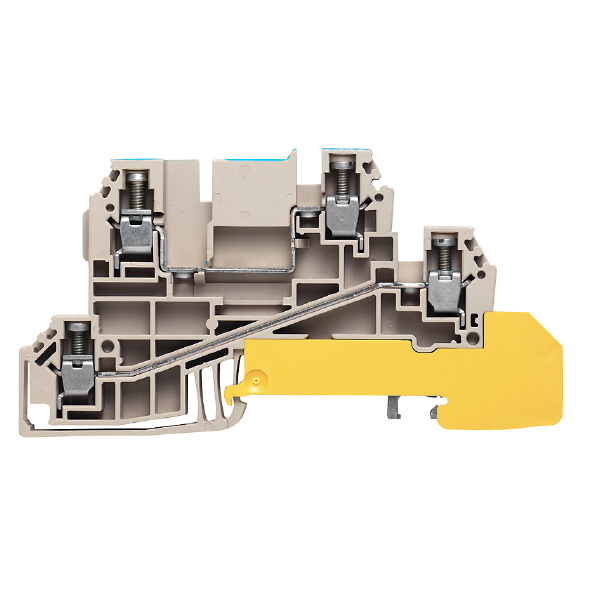 weidmüller Installasjonsklemme 2.5 mm², skru, beige fase/nøytral/jord