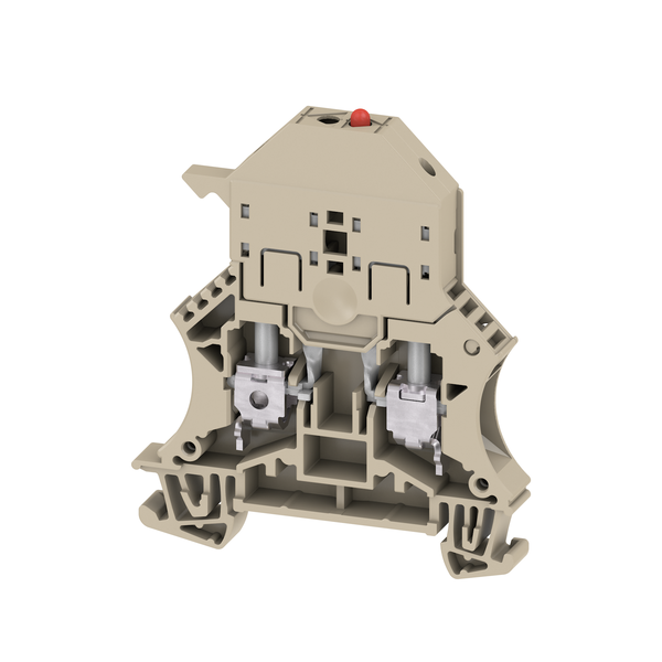 weidmüller Sikringsklemme 6 mm², skru, beige