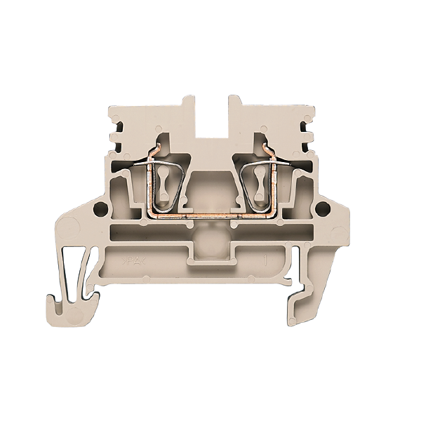 weidmüller Gjennomgangsklemme 2.5 mm², 2 push-in, beige
