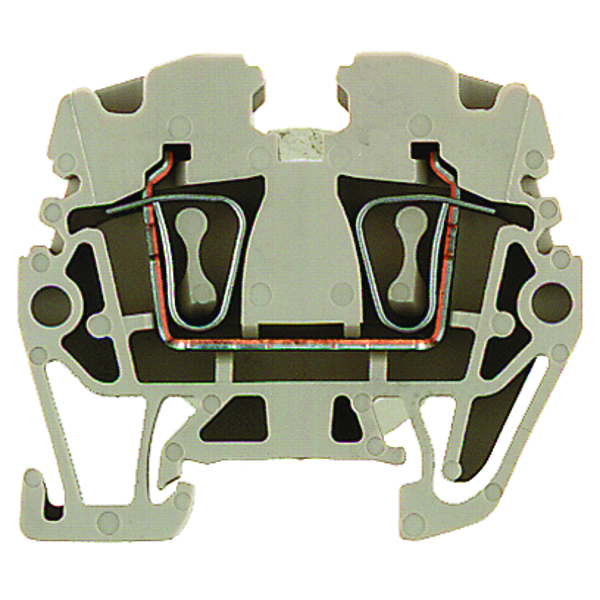 weidmüller Gjennomgangsklemme 2.5 mm², 2 push-in, beige