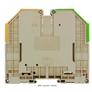 weidmüller Jordklemme 120 mm², skru tilkobling, gul/grønn