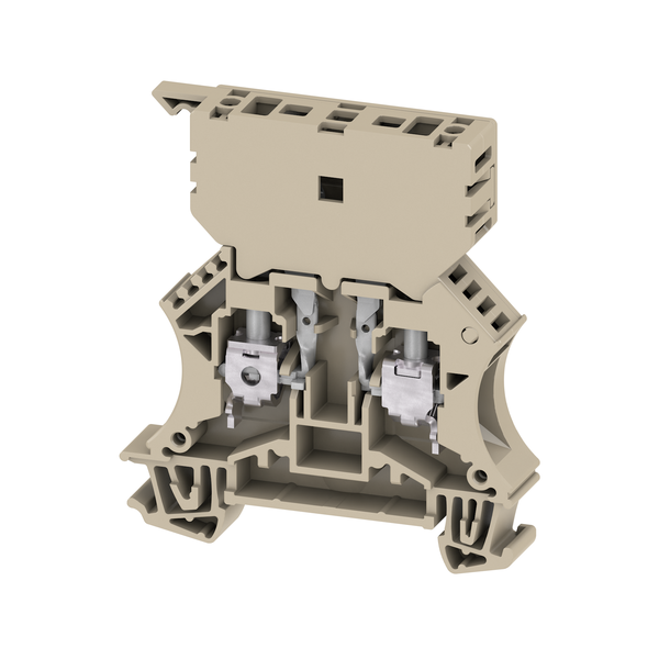weidmüller Sikringsklemme 6 mm², skru tilkobling, beige